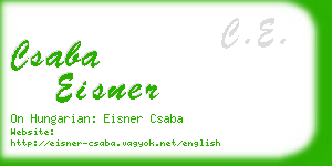 csaba eisner business card